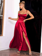 Alessia - Satin Maxikjole