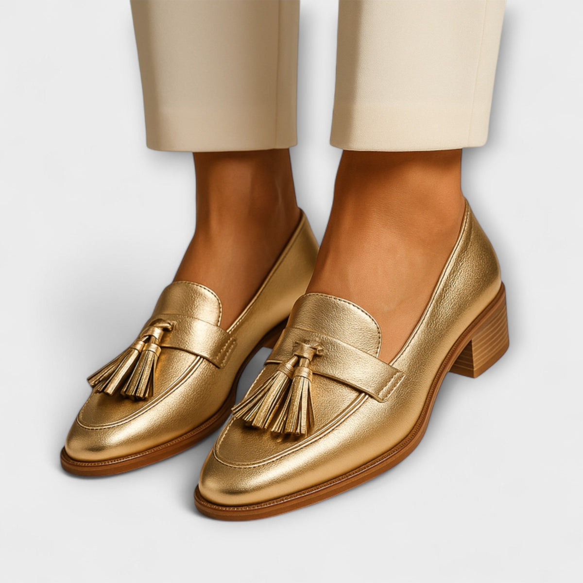 Isolde - Gyllen Glans-loafers