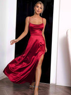 Alessia - Satin Maxikjole