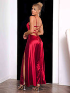 Alessia - Satin Maxikjole