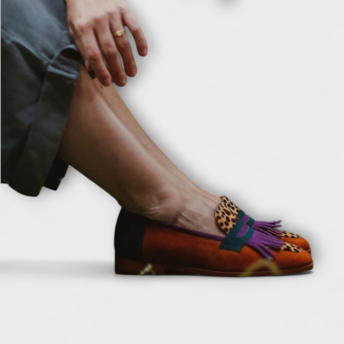 Romy - Polerte Brune Loafers